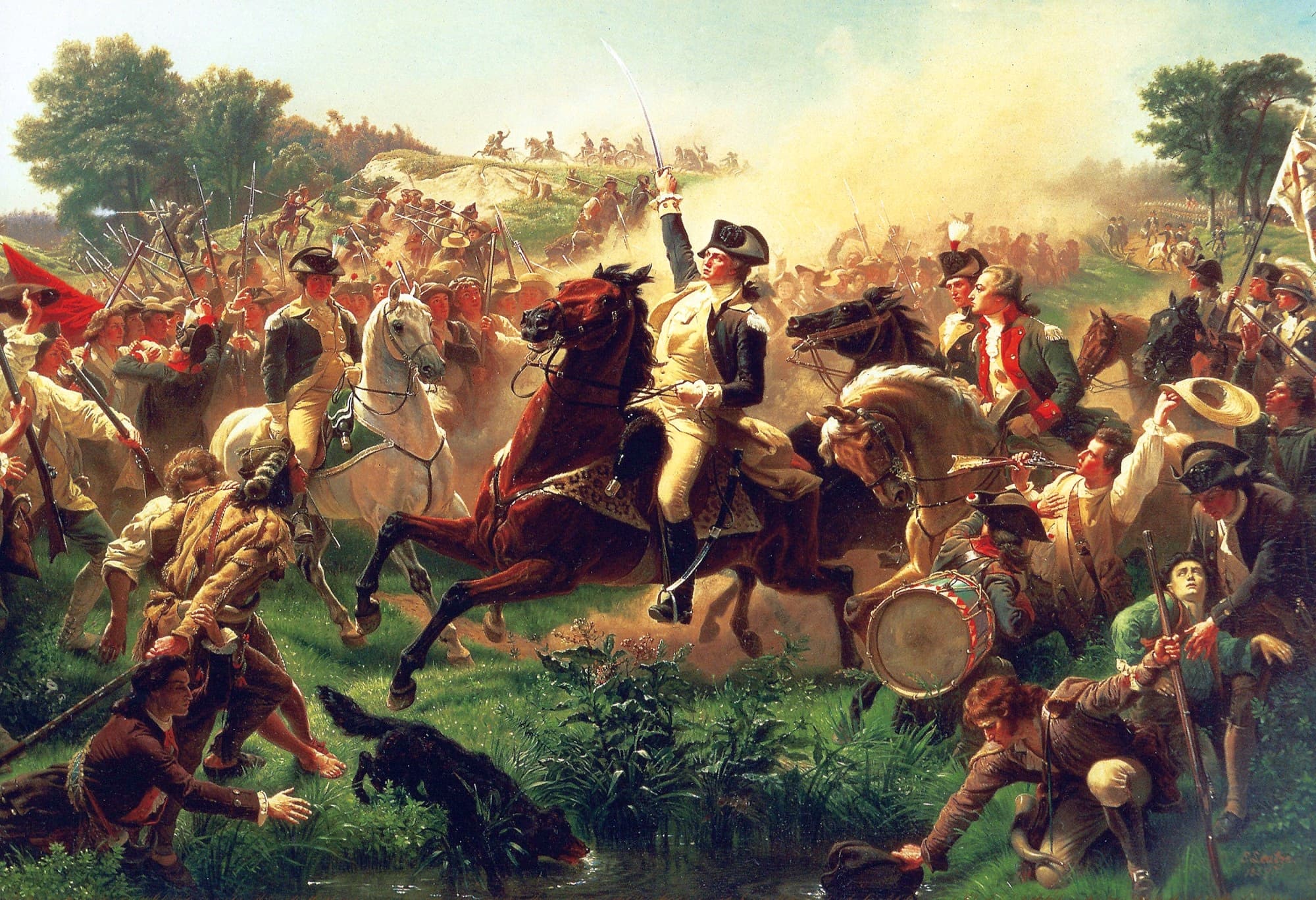 Washington Rallying the Troops at the Battle of Monmouth by Emanuel Leutze, 1854